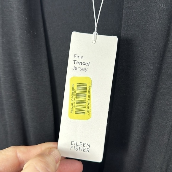 Eileen Fisher Black Kimono Cardigan find tinsel jersey size medium.NWT - Picture 10 of 13